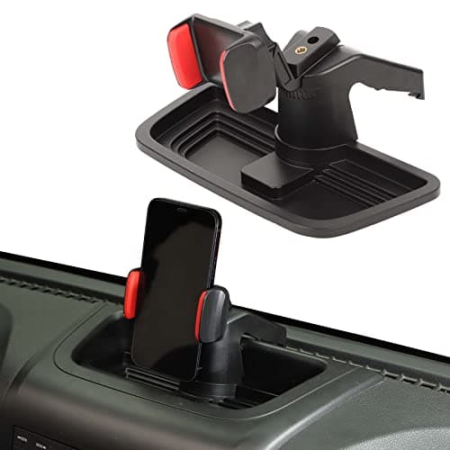 Voodonala for Jeep JK Phone Holder with Storage Cell Phone Central Dash Phone Mount with Storage Bin for 20112018Jeep Wrangler JK JKU Interior Accessories Black Upgraded