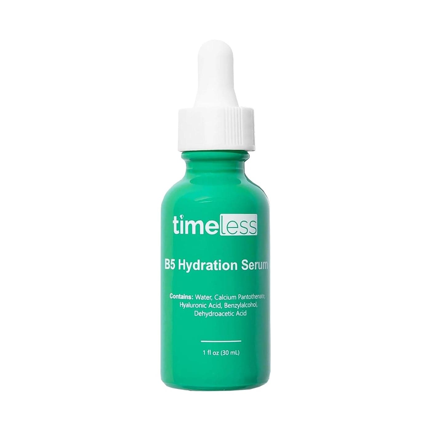Timeless Skin Care Vitamin B5 Serum Hydrating Face Serum with Hyaluronic Acid OilFree for Oily Skin FragranceFree 1 oz