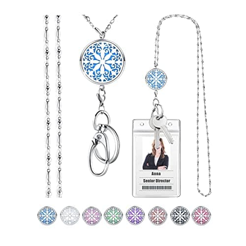 SAM & LORI Retractable Lanyards for Id Badges Keys Women Cute Employee Teacher Appreciation Gifts Badge Holder Reel Lanyard 3b-Nonretractable-Mandala