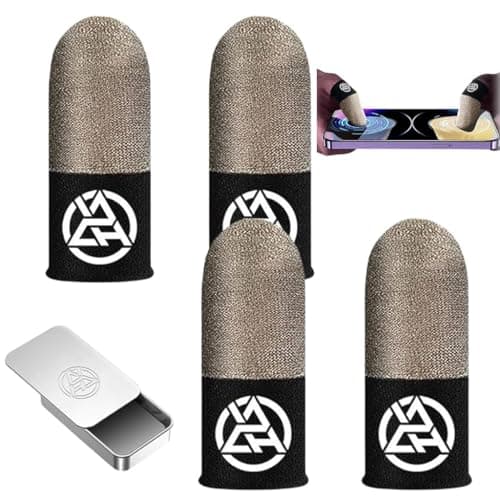 ZORBES® 4Pcs Gaming Finger Cot Gaming Finger Sleeves High Sensitivity Silver Fiber Sleeves for Mobile Game,Pubg,Cod