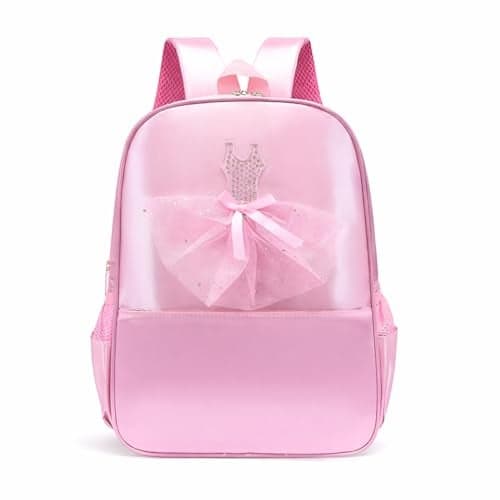 SYGA Girls Ballet Dance Theam Schoolbag, large capacity, Breathable Backpack For Training Class And Primary School Students (Pink)