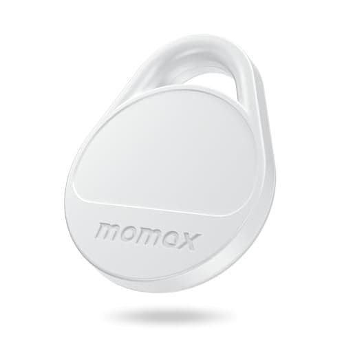Momax Tracker Electronics Key Finder Luggage Tracker Smart Tag for Key, Backpack, Wallet, Pets Works with Apple Find My (iOS Only) and Global Search Range Include DIY Personalized Stickers