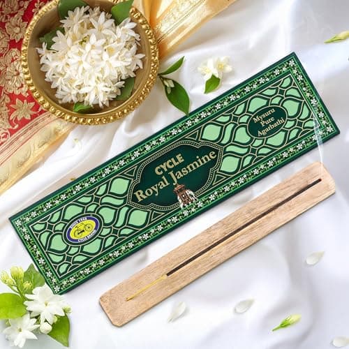 Cycle Pure Royal Jasmine Agarbathi Incense Sticks (30N) | Authentic Jasmine Essence for Meditation, Spiritual Rituals & Home Ambiance, Long-Lasting Floral Fragrance