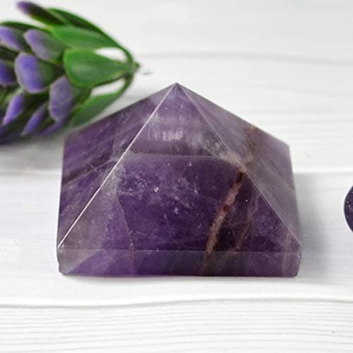 Reiki Crystal Products Natural Amethyst Pyramid for Reiki Healing and Crystal Healing Stone Pyramid Size 30-35 mm (Color : Purple) Pack of 1 pc