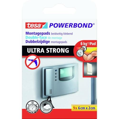 Tesa 55790-00001-00 Powerbond Ultra Strong Pads, 9 x 0.06 m : 20 mm