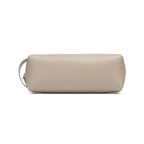 YONBEN Pencil Case Soft School Pencil Pouch Bag for Easy Carry Stylish and Durable KhakiFaux leather