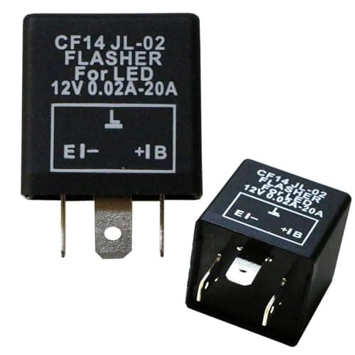 iJDMTOY 3-Pin CF14 EP35 Electronic LED Flasher Relay As LED Related Turn Signal Bulbs Hyper Flash Fix