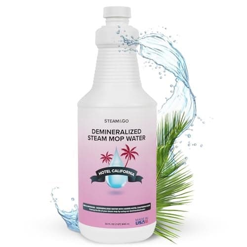 Steam Go Deminerilized Water MultiSurface Cleaner for Steam Cleaners Hardwood Floors Kitchens Bathrooms GermKilling Formula Hotel California Scent 32 Ounces Pack of 1