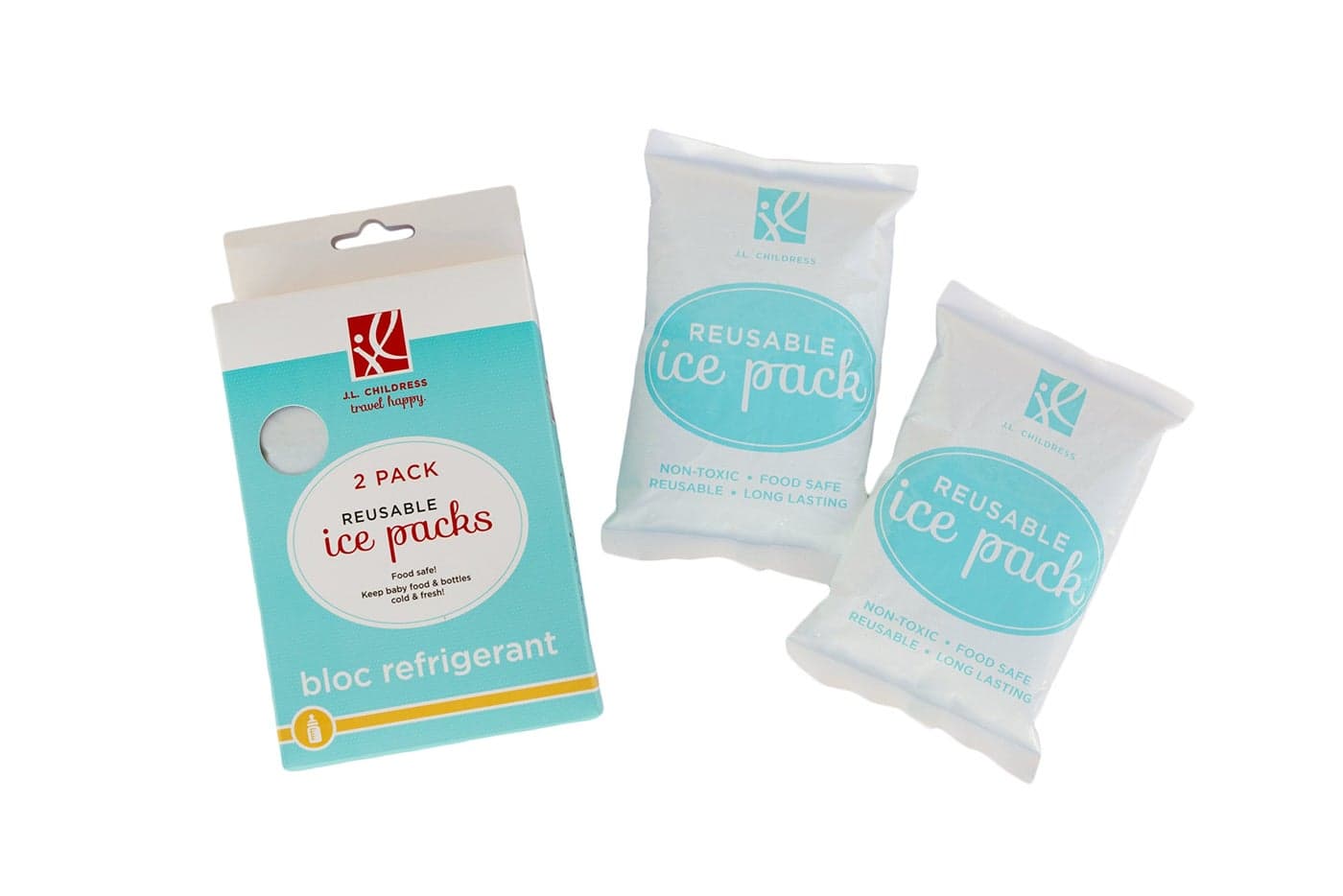 JL Childress Reusable Ice Packs 2Pack Breast Milk Ice Packs Freezer Packs Perfect for Breastmilk Baby Bottle Bags and Lunch Bags Food Safe 6 x 4
