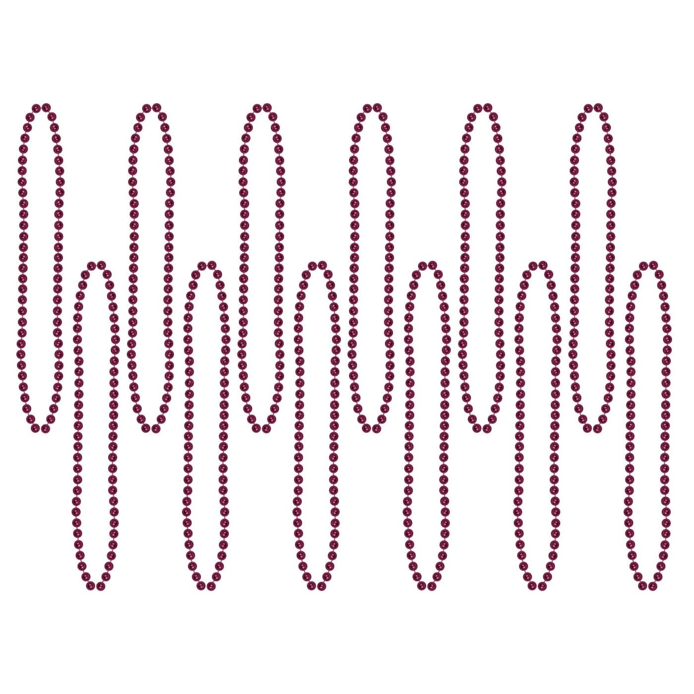 Maroon Party Beads Small Round