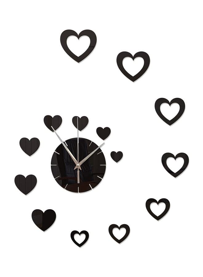 Artistic Wall Clock Black 25 x 25cm
