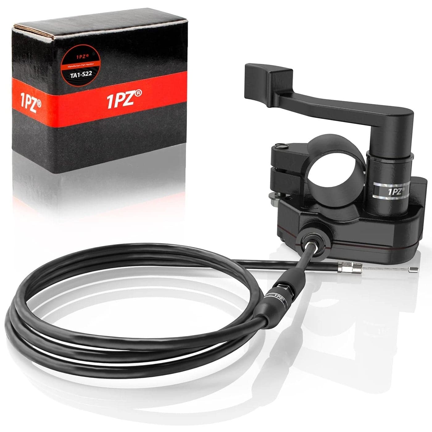 1PZ TA1S22 Heavy Duty 78 22mm Thumb Throttle Cable Accelerator Handle Assembly For 50cc 70cc 90cc 110cc 125cc 250cc 4 Wheeler ATV Quad Go Kart Baja Mini Pit Bike