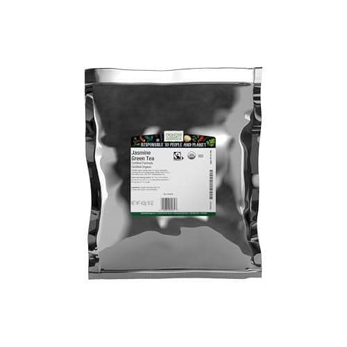 Frontier Coop Organic Fairtrade Jasmine Green Tea All Natural Loose Leaf Tea Leaves Kosher 16 Ounce Pack of 1