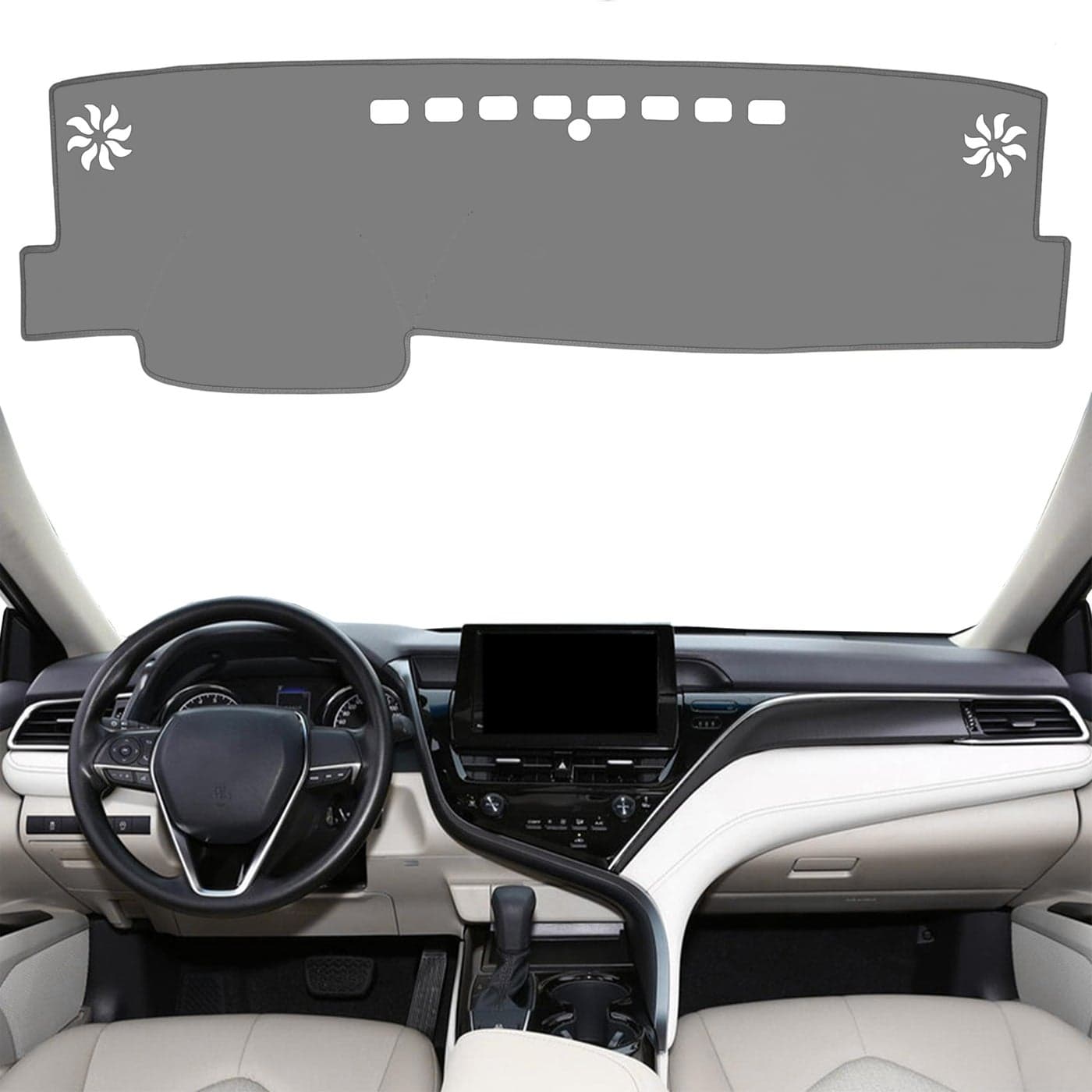 SENSHINE for Toyota Camry Accessories 20182022 2023 2024 Dashboard Cover Center Console Cover Dash Mat Carpet Protector Sunshield Cover Custom Fit All Gray