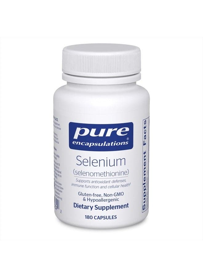 Selenium - 200 mcg - for Healthy Cellular Function, Immune System & Antioxidant Defenses - Mineral Supplement - Vegan & Gluten Free - 180 Capsules