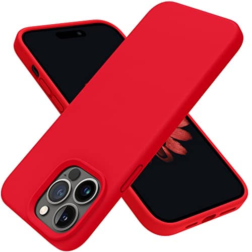 OTOFLY Designed for iPhone 14 Pro Case, Silicone Shockproof Slim Thin Phone Case for iPhone 14 Pro 6.1 inch (Red)