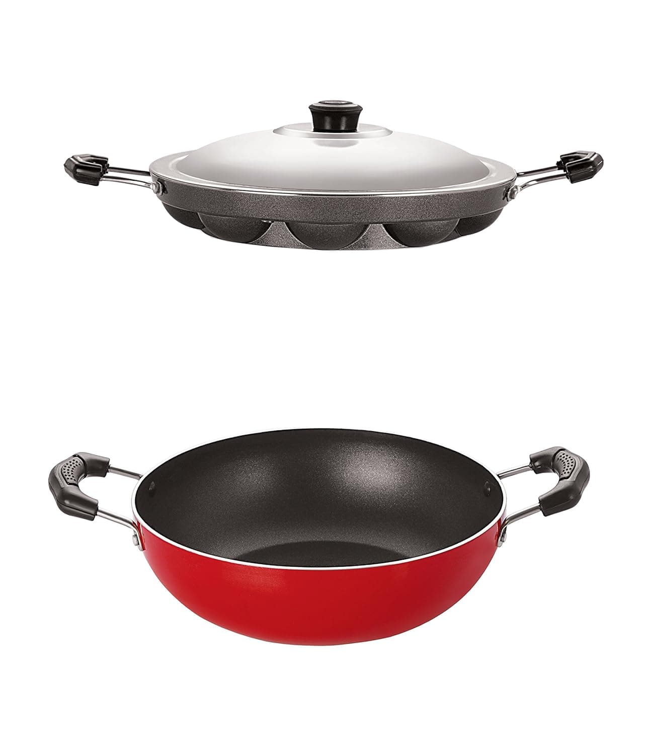 Nirlon Pfoa Free 3 Layer Non-Stick Coated Cookware Combo Set Offer, 2.6mm_KD12_AP(12)