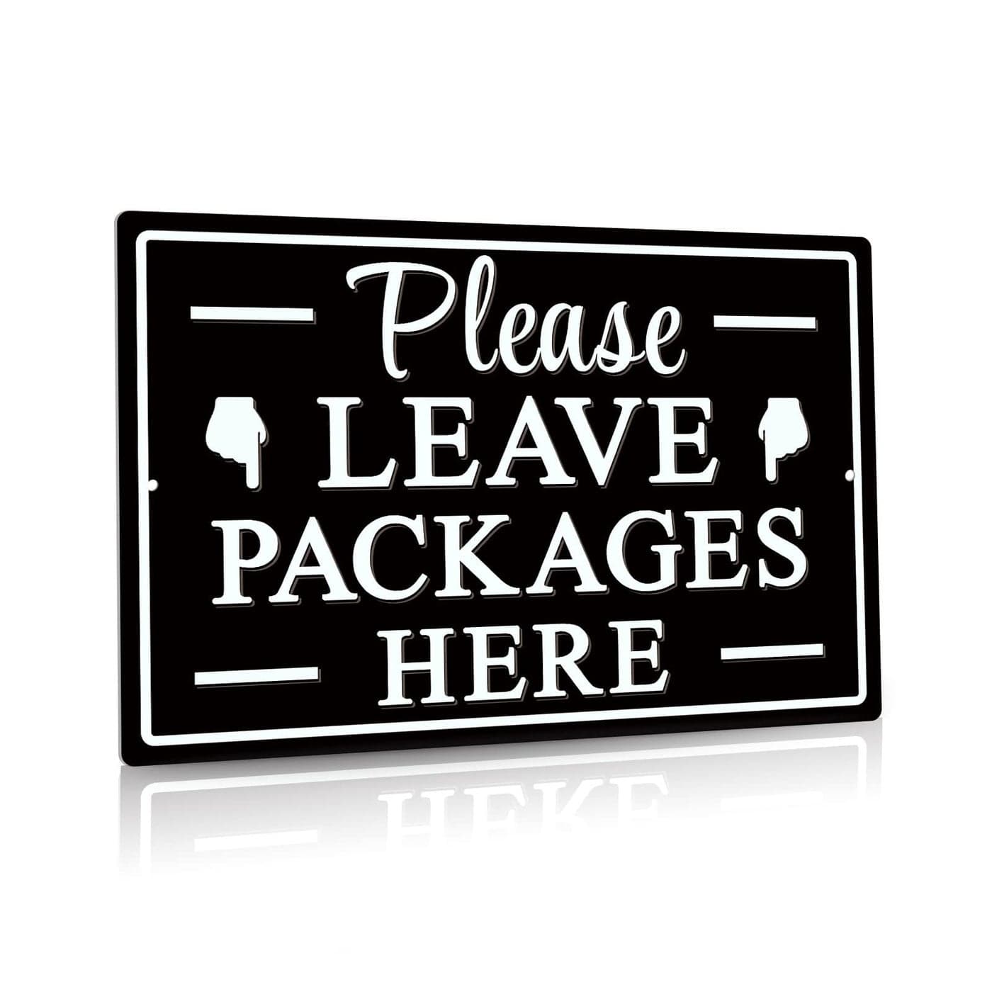 Diuyouji Please Leave Packages Here Metal Sign Package Delivery Decor IndoorOutdoor Use for Front Door Business 12x8 Inches Aluminum