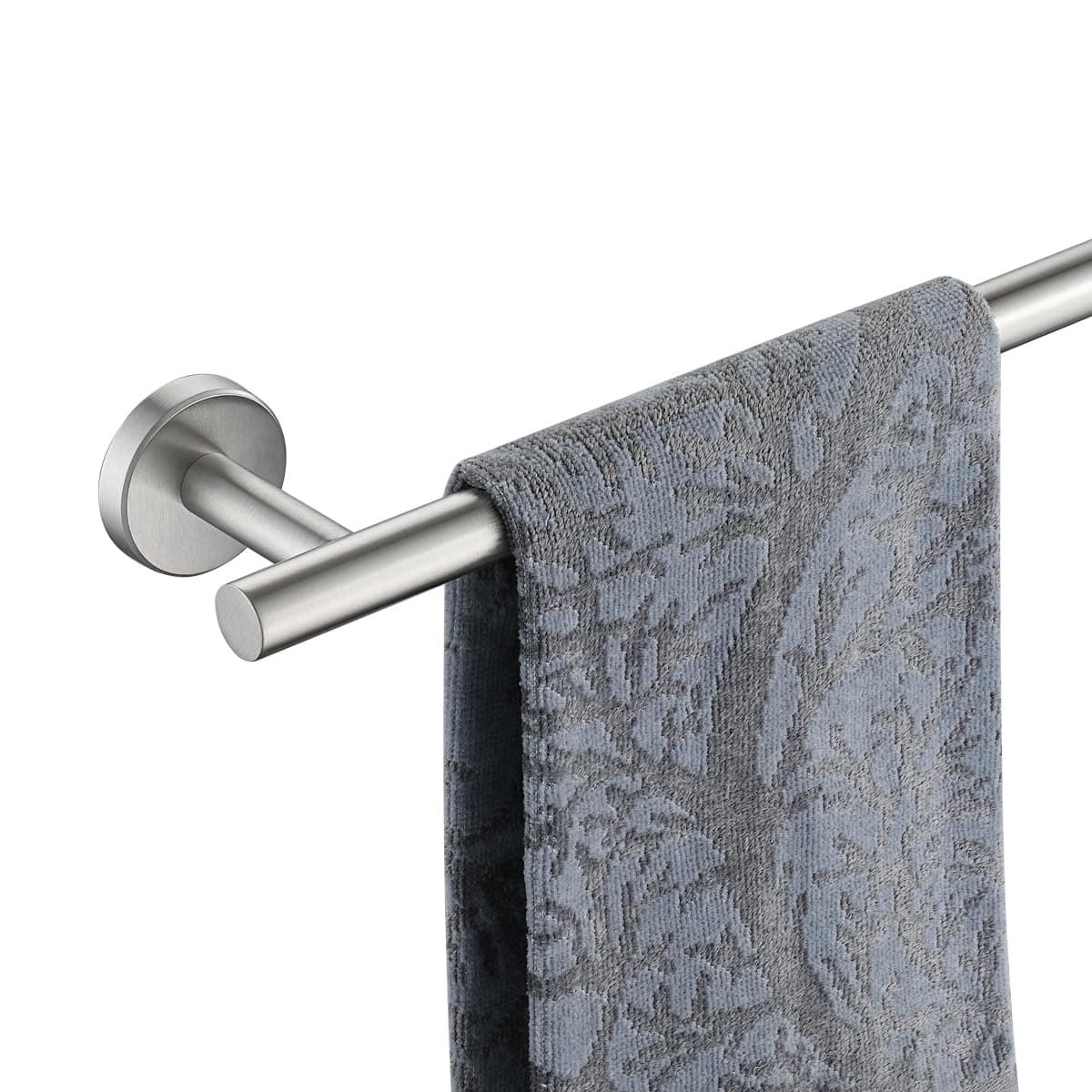 JQK Bath Towel Bar 18 Inch 304 Stainless Steel Thicken 08mm Towel Rack Bathroom Towel Holder Brushed Finished Wall Mount Total Length 2047 Inch TB110L18BN