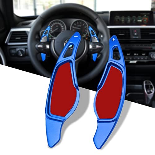 Jaronx Compatible With BMW Paddle Shifter Extension 3G205G306G317G118G14X3 G01X4 G02X5 G05X6 G06X7 G07Z4 G29G SeriesMetal Steering Wheel Paddle Shifters for BMWSporty Blue