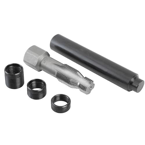 OEMTOOLS 25647 5-Piece Spark Plug Saver, M14-1.25 Thread Reamer and Thread Inserts, Includes 3 Thread Inserts, 1 Reamer, & 1 Swaging Tool