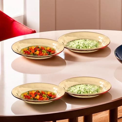 The Better Home Borosilicate Glass Dinner Set of 4 Plates | Home Crockery for Dining | Microwave Dishwasher Safe | Dinner Plates for Festive Occasions/Parties | Transparent