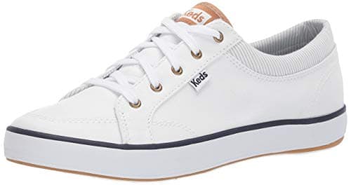 Keds Center Lace Up Sneaker Womens White Chambray 7 Medium