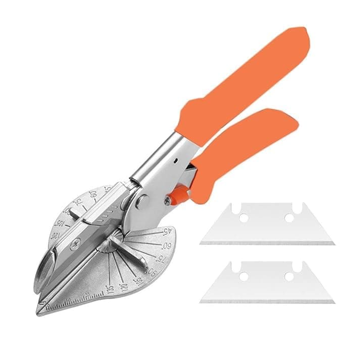 nitya Multi Angle Miter Shear Cutter Hand Tools 45 Degree to 135 Degree with Spare Blade PVC PE Plastic Pipe Scissors