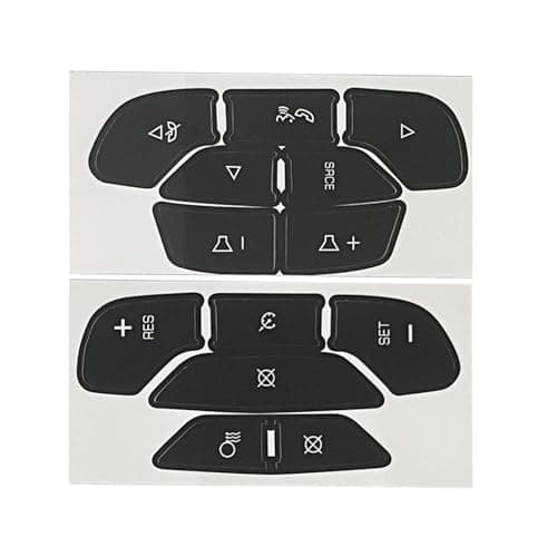 NPSNGSJY Steering Wheel Button Repair Stickers Decals Compatible with Chevrolet 2007-2014 Dash Button Repair Kit Control Button Interior Repair Decals Sticker Car Accessories