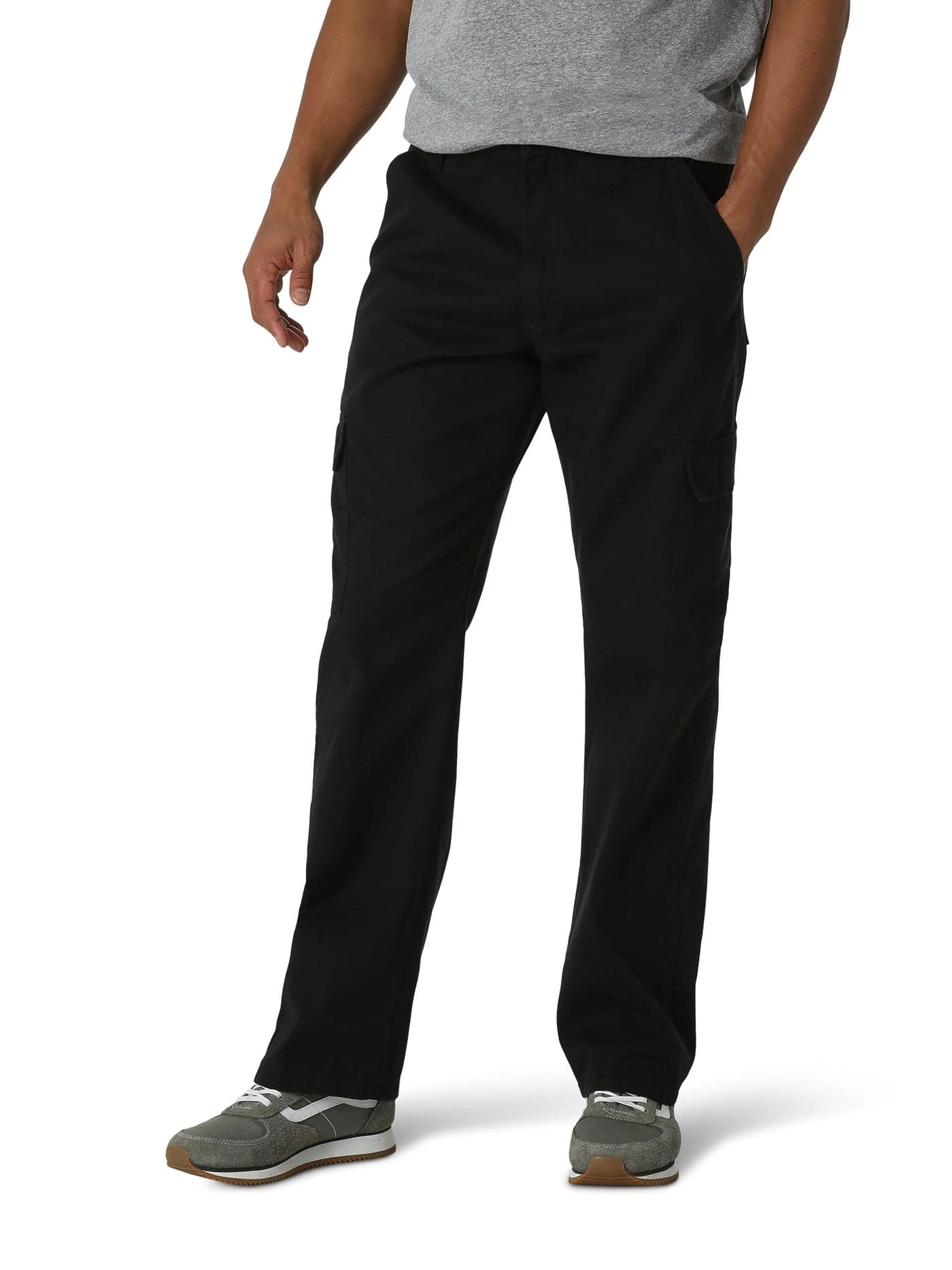Twill Relaxed Fit Cargo Pant, Black Twill, 40W x 29L