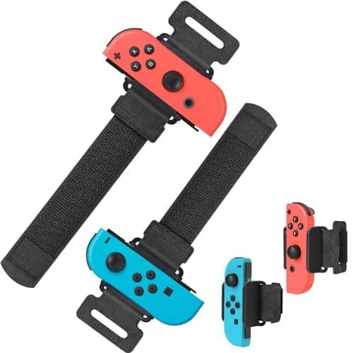 Auarte 2 Pack Wrist Band for Nintendo Switch Dance Games, Adjustable Wrist Strap for Switch Dance 2026, 2025, 2024, 2023, 2022, 2021,Unlimited & Zumba, Switch Accessories for Switch/OLED Joycon