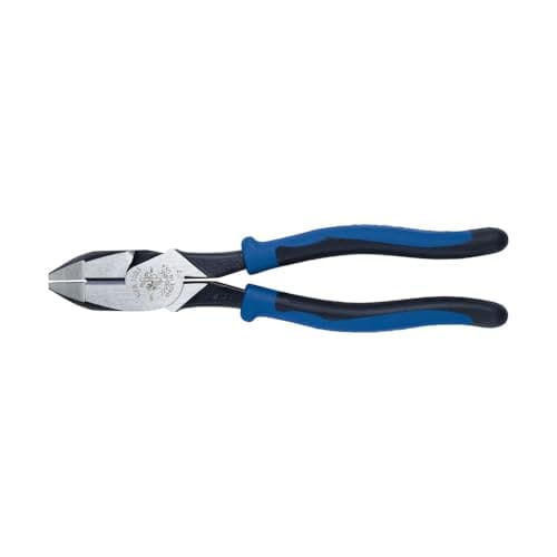 Klein Tools J2000-9NE Side Cutter Linemans Pliers, Made in USA, High Leverage 9-Inch Pliers Cut ACSR, Screws, Nails, Wire