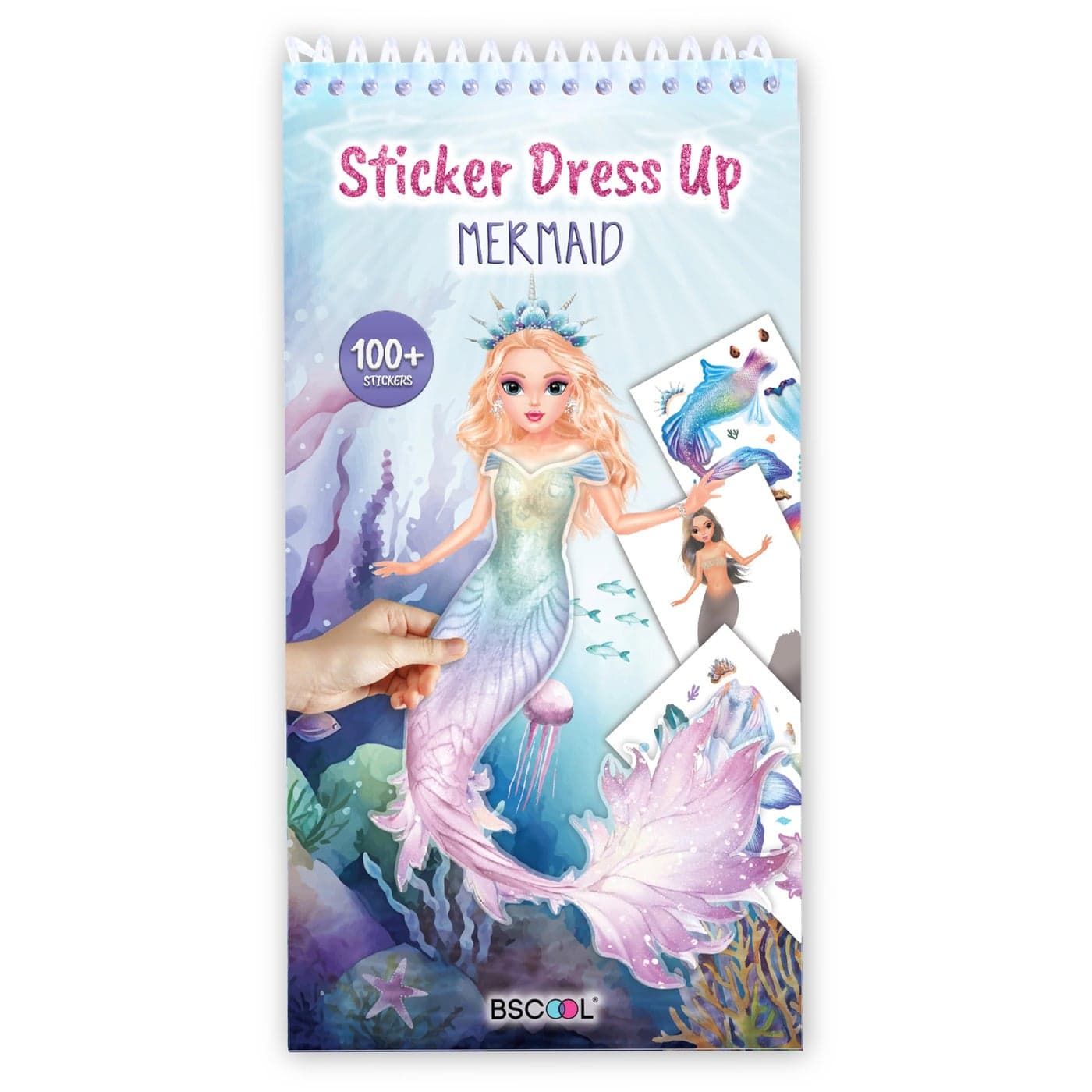 BSCOOL Sticker Dress up Mermaid Sticker Activity Book for Kids Learn Girls Fashion Design for Mermaid with Stickers and Guides for Kids 5 and up Little Designer Creativity Book