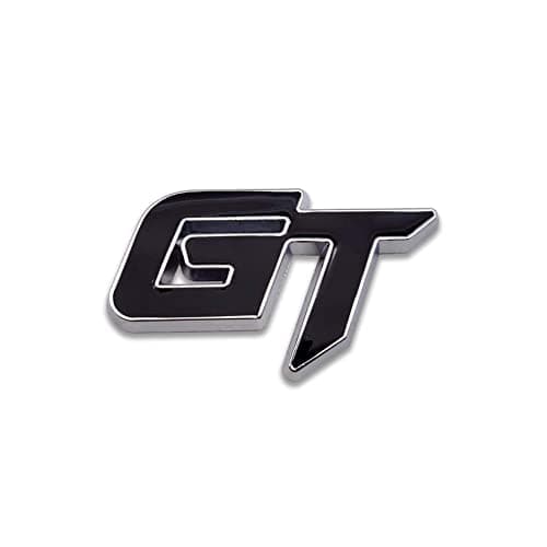 GT 3D Sticker (6.4cm x 3.8cm) Car Bike Metal GT Logo 3D Badge Car Emblem Premium Auto Racing Sport Sticker Grand Tourer Decal (Black GT 3D Sticker)