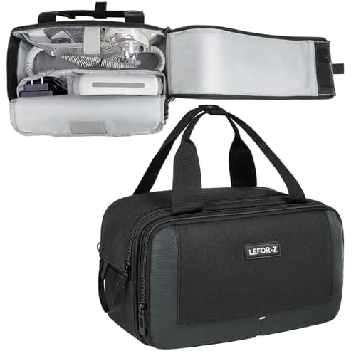 LEFORZ Travel Carrying Bag Compatible with ResMed AirMiniZ2 Auto CPAP Machine and AccessoriesPortable Storage Organizer Case Fits for CPAP Equipment and SuppliesBag Only