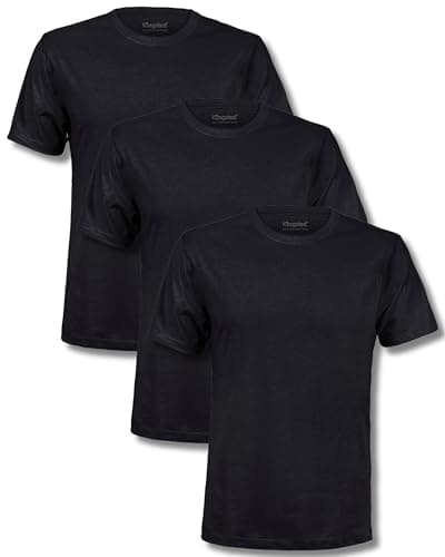 Kingsted Black T-Shirts for Men - Royally Comfortable - Super Soft Premium Cotton Blend - Short Sleeve Tagless Crewneck - Well-Crafted Classic Tees (3 Pack Black, Small)