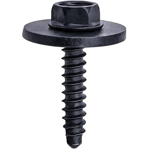 Rexka 20 pcs Fender Liner Bumper Cover Splash Shield Bolt Screw for GM 11570498 Ford W716345S450B Chevy Camaro Cruze Equinox Silverado MalibuCadilac Buick Edge Escape Explorer F150 Fushion Mustang