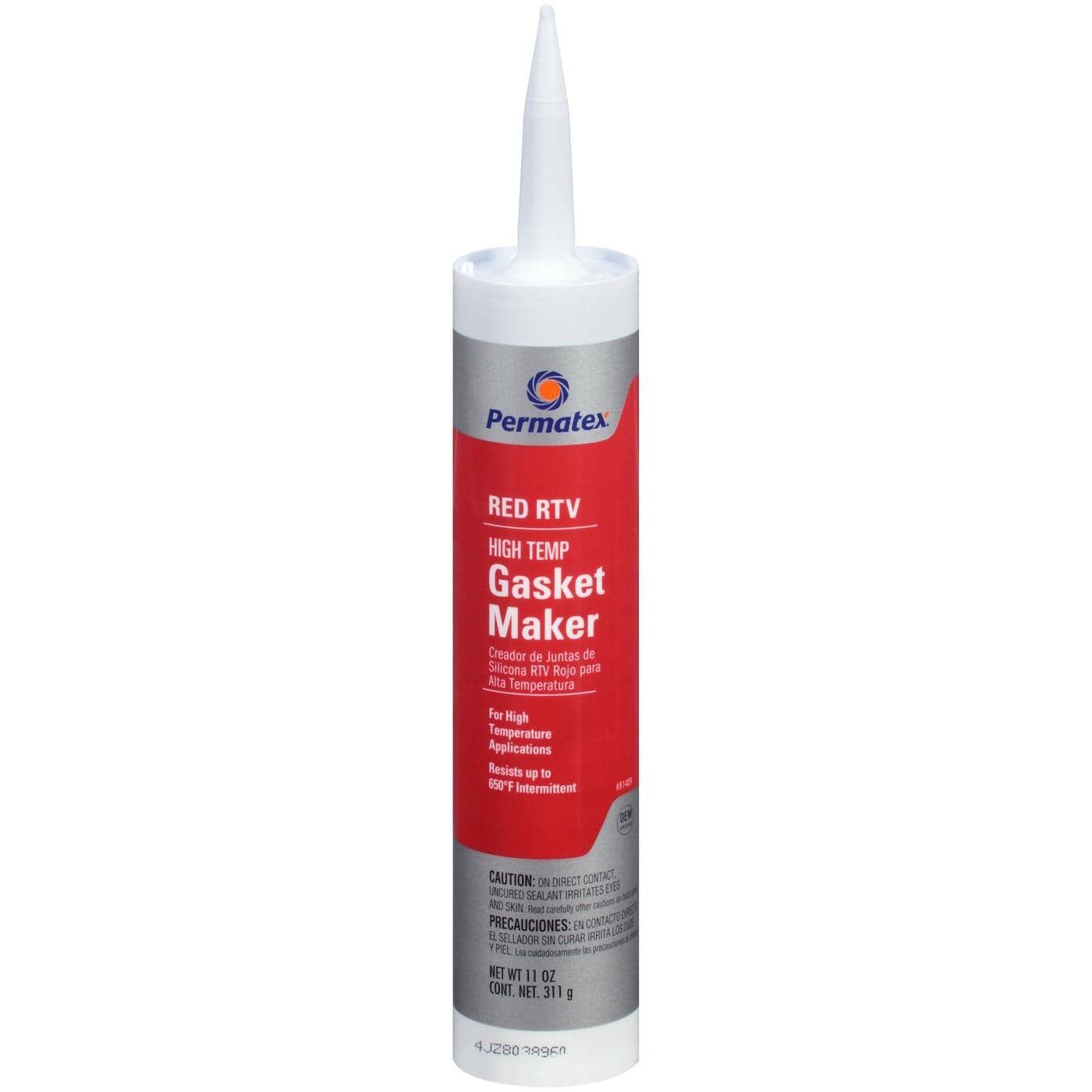 Permatex 8140912PK HighTemp Red RTV Silicone Gasket 11 oz Pack of 12
