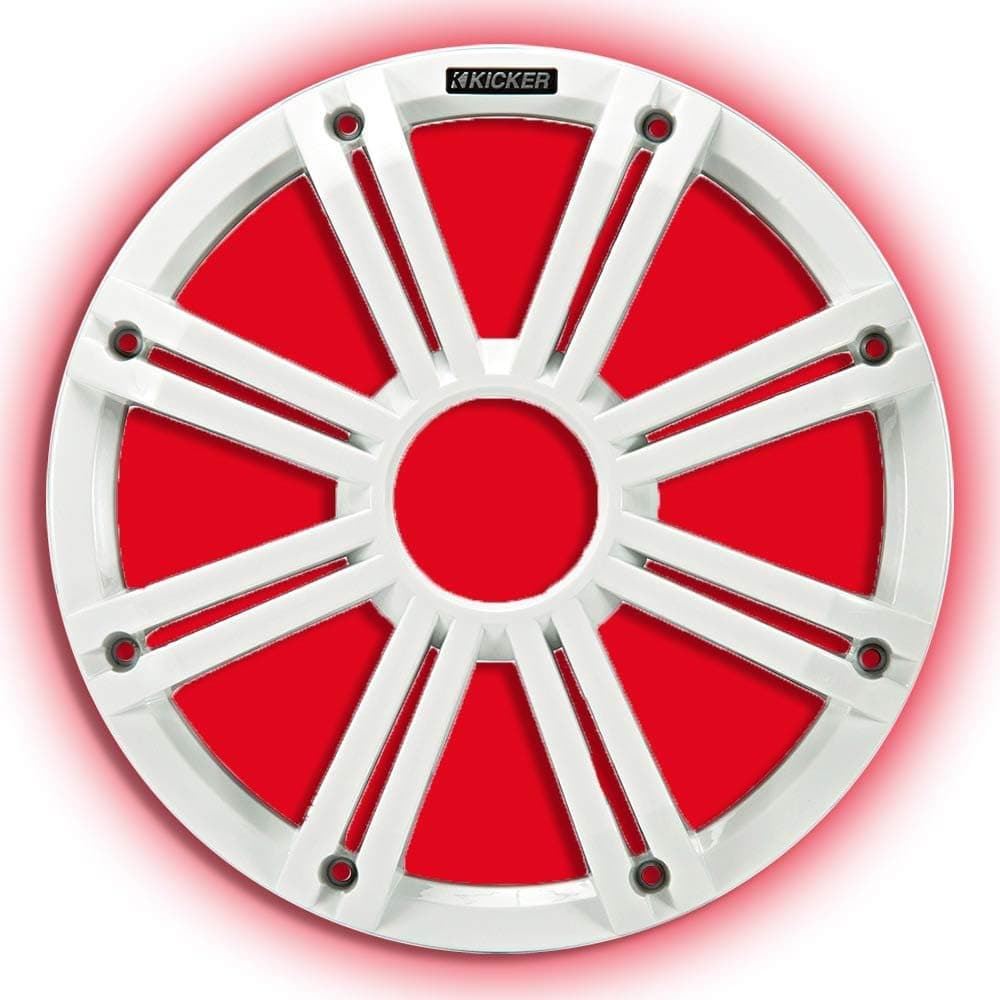 Kicker KMG10 12-Inch Grille for KM12 and KMF12 Subwoofer with LED Lights - White