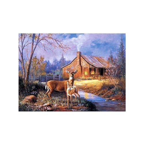 DIAMOND CRAFTZ 5D Diamond Painting Kit, 12x16inch Diamond Painting Kit for Adults & Kids, Very Suitable for Home Leisure and Wall Decoration, Gift for Kids and Adults (Deer and Fown)