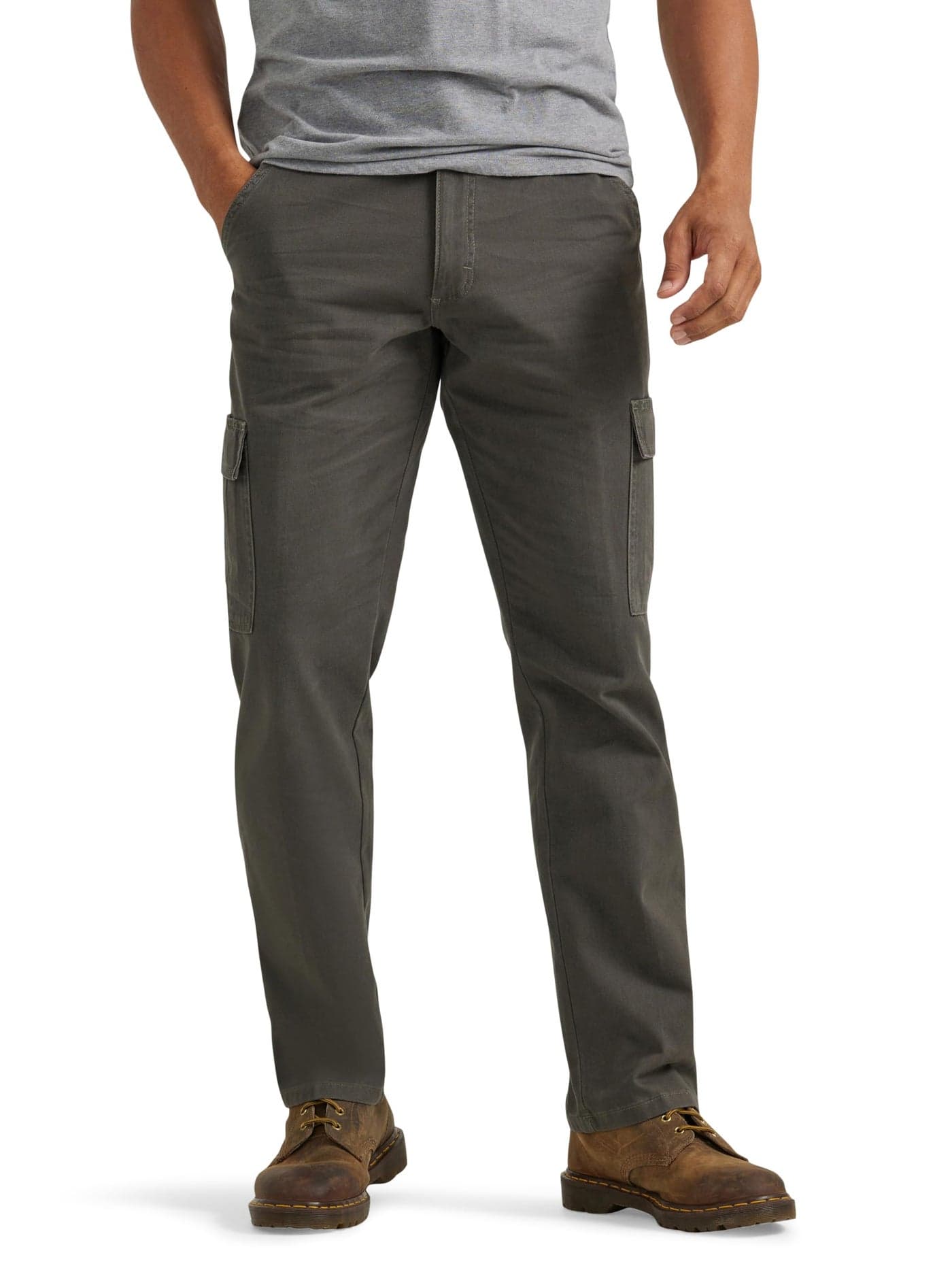 Wrangler Authentics Twill Relaxed Fit Cargo Pant, Olive Drab, 34W x 29L