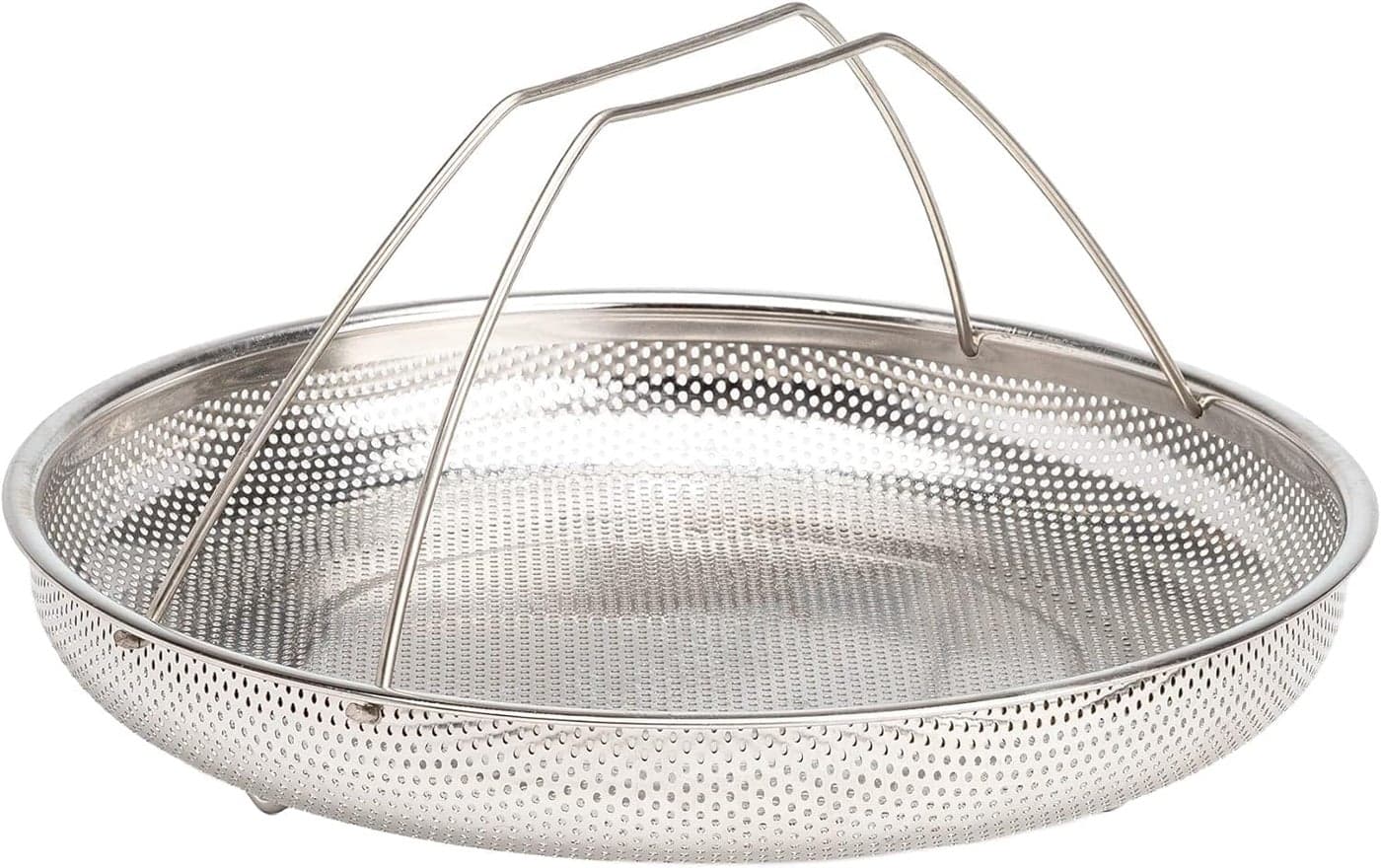Drumil Stainless Steel Round Steamer Basket Silver 6 Inch Pack of 1
