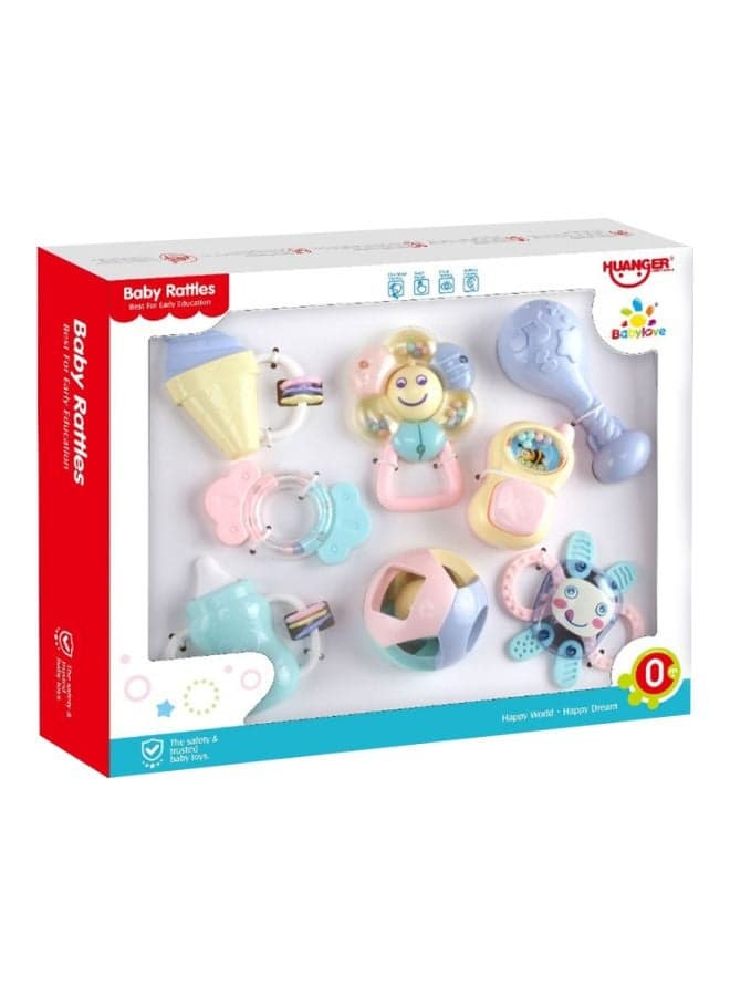8-Piece Huanger Baby Rattles