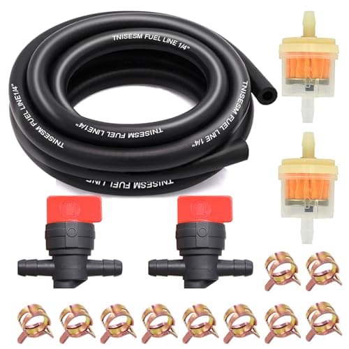 Tnisesm 14 Gas Fuel Line Hose with Clamps Valve Filters Kit
