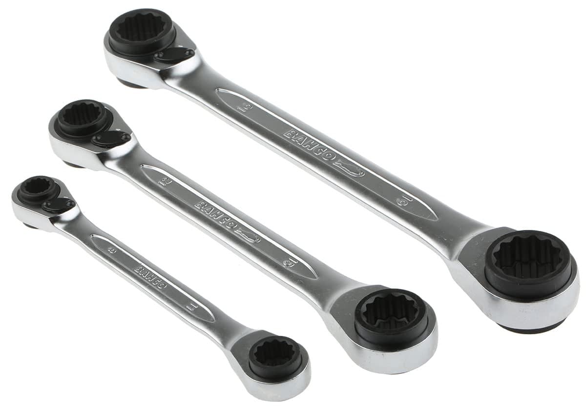 Bahco S4RM/3T Ratcheting ring wrench Set (3 Piece), 8-19mm