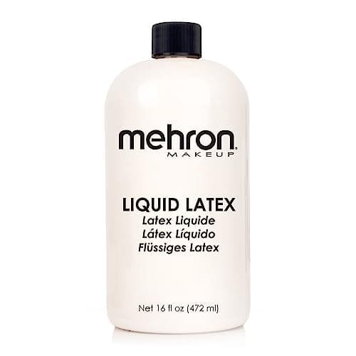 Mehron Makeup Liquid Latex SFX Makeup Halloween Latex Makeup Latex Glue for Skin Prosthetic Glue 16 fl oz 473 ml Clear Made in the USA