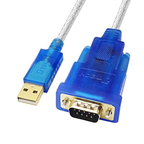 DTech USB to Serial Adapter Cable 16 ft DB9 Male RS232 to USB Cord with FTDI Chip Supports Windows 11 10 8 7 Mac Linux (5m)