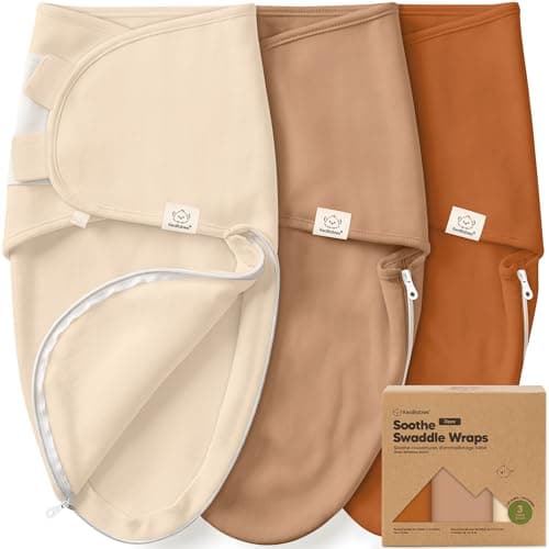 Baby Swaddle Sleep Sacks with Zipper - 3-Pack Swaddles for Newborns 0-3 Months, Infant, Baby Girls, Boys, Soft & Durable Newborn Sleep Sack, Easy Diaper Change Swaddling Blanket (Terracotta, OS)