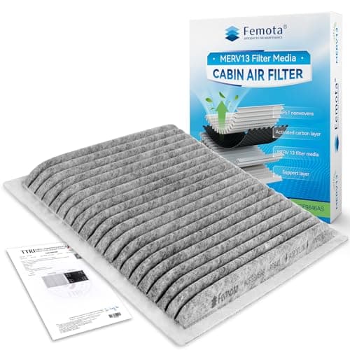 Femota Certified MERV 13 Cabin Air Filter with Activated Carbon CF9846A for Mazda MPV Mitsubishi EndeavorGalant Subaru LegacyOutbackTribeca Toyota 4RunnerCelicaFJ CruiserPriusSienna