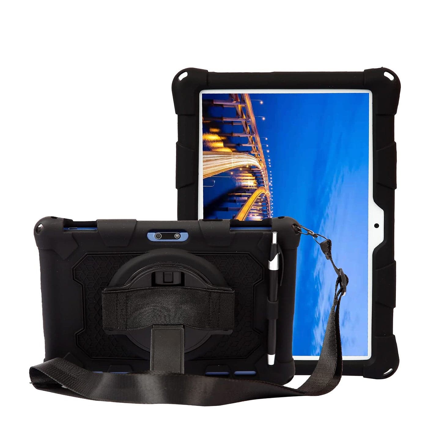 HminSen Case for ZZB ZB10 Tablet 10 inch Silicone Stand Cover for Pritom M10PRITOM Touch10YQSAVIOR YQYQ10SQunyiCO Y10ZZBVoger priorpad X100 Digiland Tablet ModelDL1036 Black